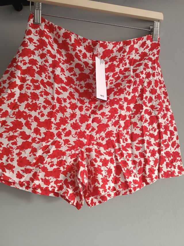 Shorts estampados rojos