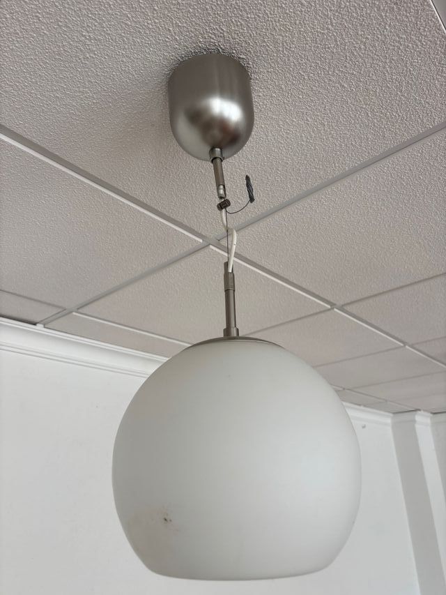 Lámpara techo moderna - metal y cristal