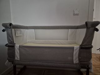 Minicuna Kinderkraft SIDE2BED gris