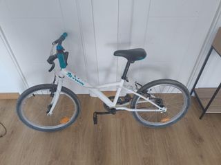 Bicicleta niña Btwin 20" blanca