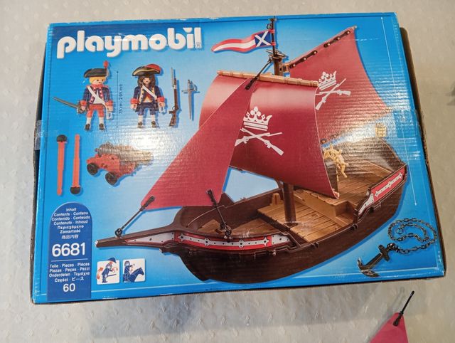 Playmobil Piratas 6681: Fragata inglesa + extras