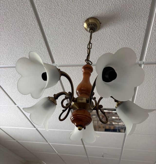 Lámpara techo 4 luces clásica