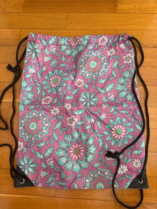Mochila flores - Rosa turquesa