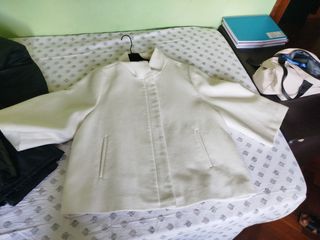 Capa blanca mujer, chaqueta blanca