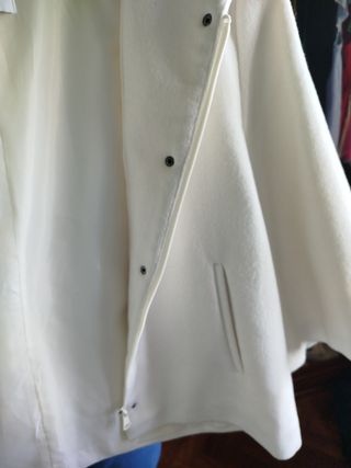 Capa blanca mujer, chaqueta blanca