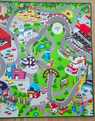 Alfombra circuitos coches infantil