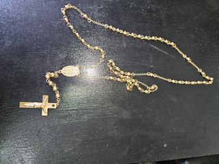 Rosario acero inoxidable dorado