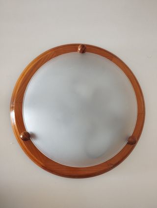 2 Lámparas techo madera - vintage 32 cm de diámetr