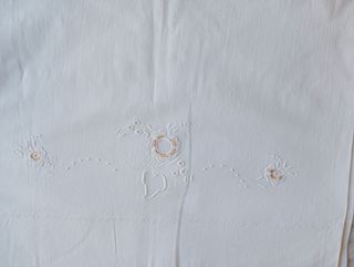 Sábanas algodón bordadas blancas
