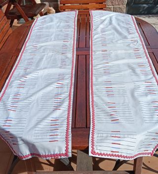 2 caminos mesa algodón 37x175cm