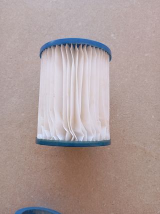 Filtro piscina - cartucho blanco y azul