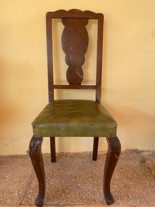Silla antigua madera - 6 unidades