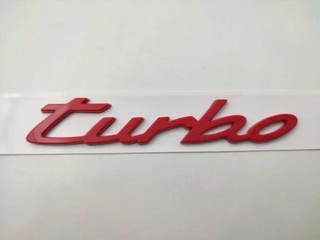 EMBLEMA PORSCHE TURBO ROJO