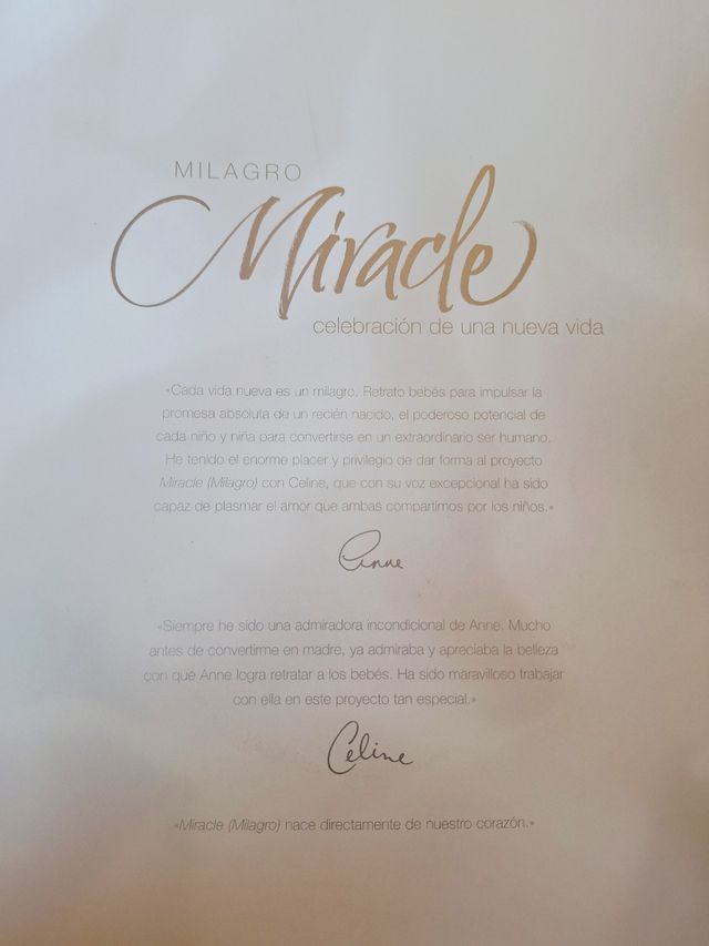 Libro Miracle: Celebracion de una nueva vida