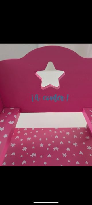 Trona muñecas infantil - Rosa