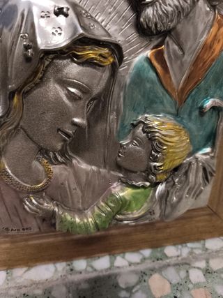 Icono Sagrada Familia plata