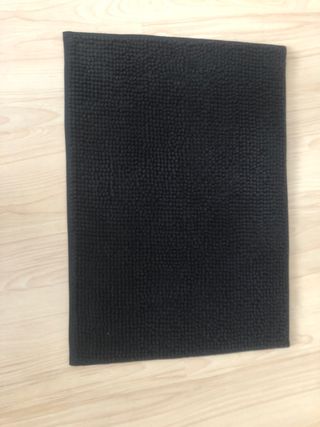 Alfombra baño negra 50x70cm