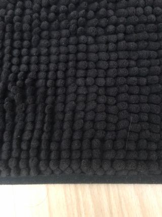 Alfombra baño negra 50x70cm