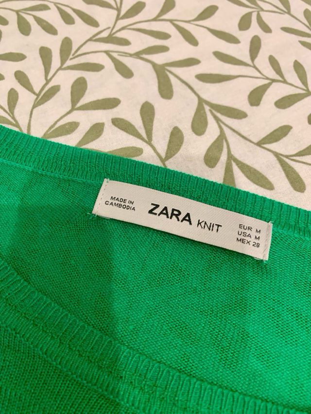 Jersey Zara verde mujer