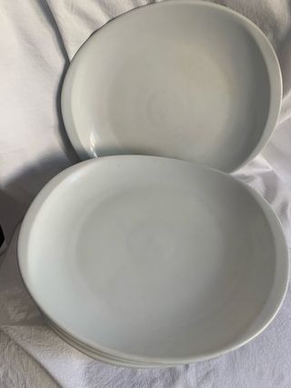 Platos blancos grandes - 6 unidades