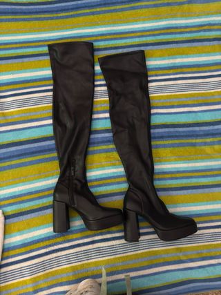 Botas altas negras plataforma