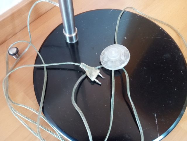 Lámpara arco pie mármol - Rattan