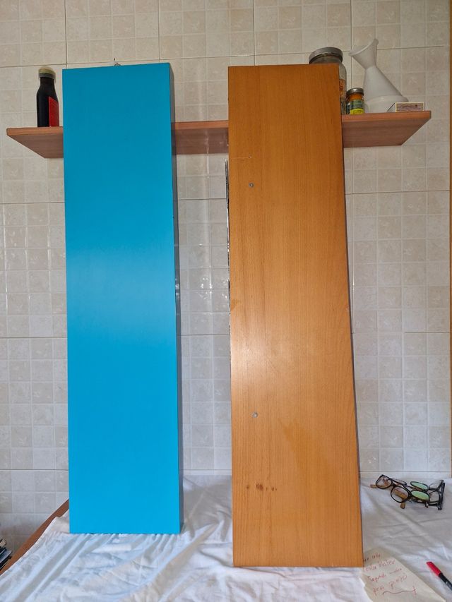 2 Estanterías Lack IKEA - Azul y marrón