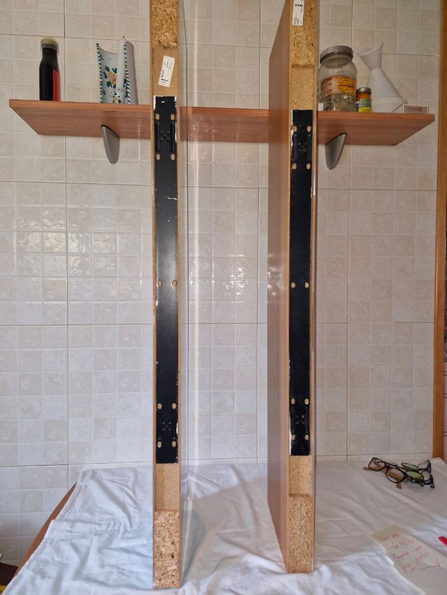 2 Estanterías Lack IKEA - Azul y marrón