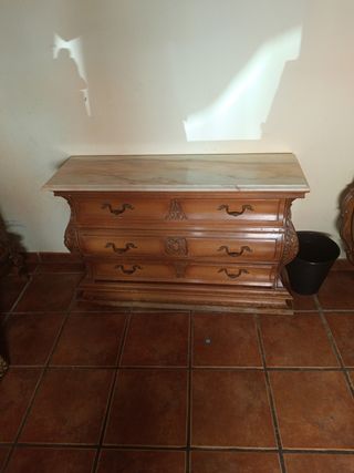 Mueble madera-mármol antiguo