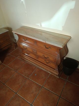 Mueble madera-mármol antiguo