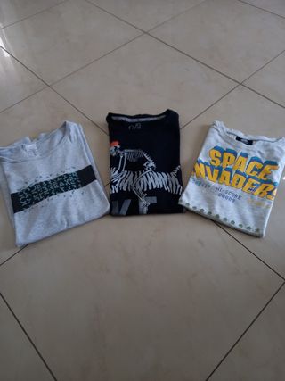 3 T-shirt Bambino Cotone 12-13 Anni