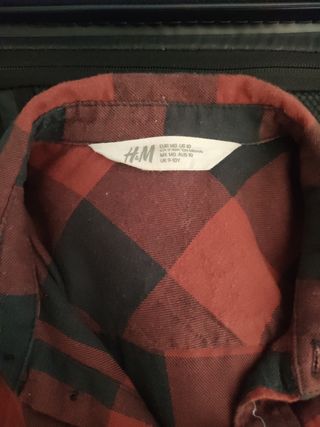Camisa cuadros roja-negra