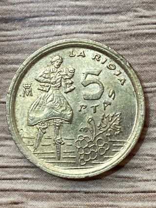 MONEDA 5 PTAS LA RIOJA