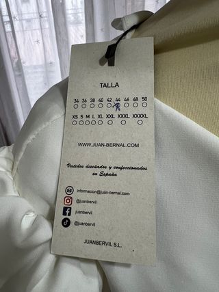 Vestido blanco Juan Bernal cóctel