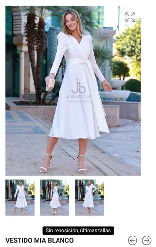 Vestido blanco Juan Bernal cóctel