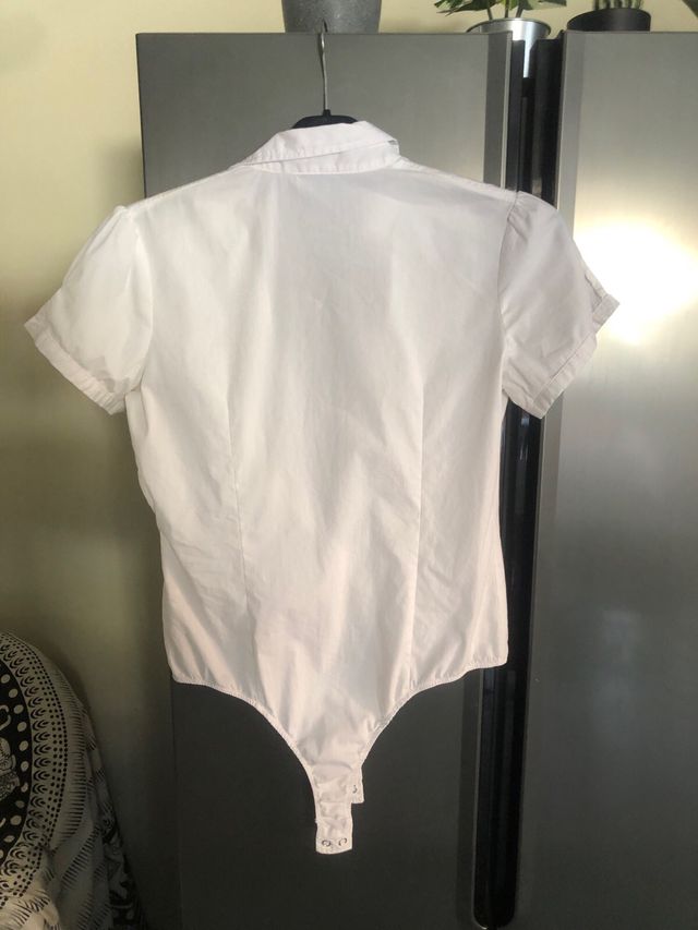 Body bianco a maniche corte