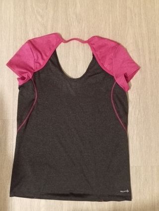 Conjunto deportivo mujer gris y rosa