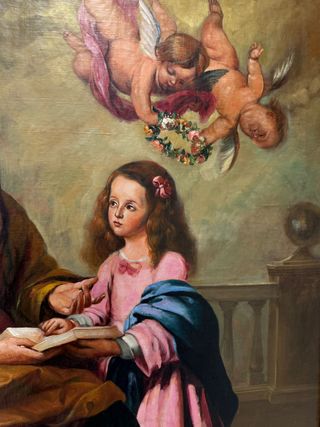 Sant'Anna insegna alla Vergine a leggere,