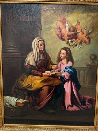 Sant'Anna insegna alla Vergine a leggere,