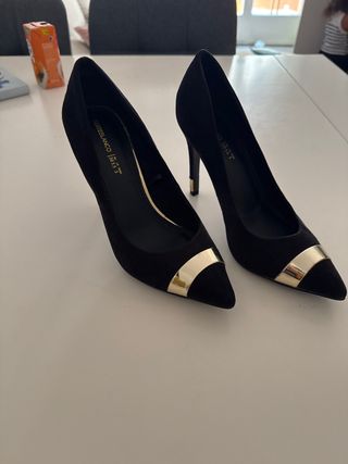 Zapatos SuiteBlanco negros dorados 36