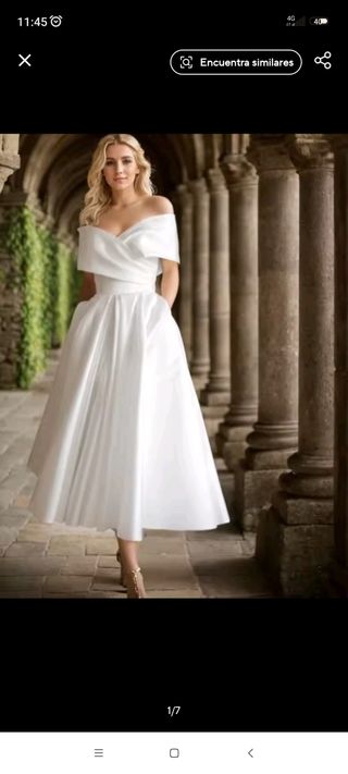 Vestido novia civil talla 32