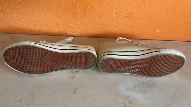 Scarpe sportive donna 41 beige/argento