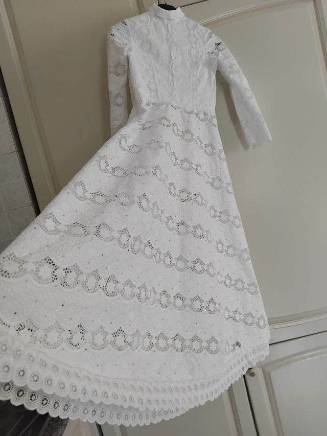 Abito pizzo sangallo bianca