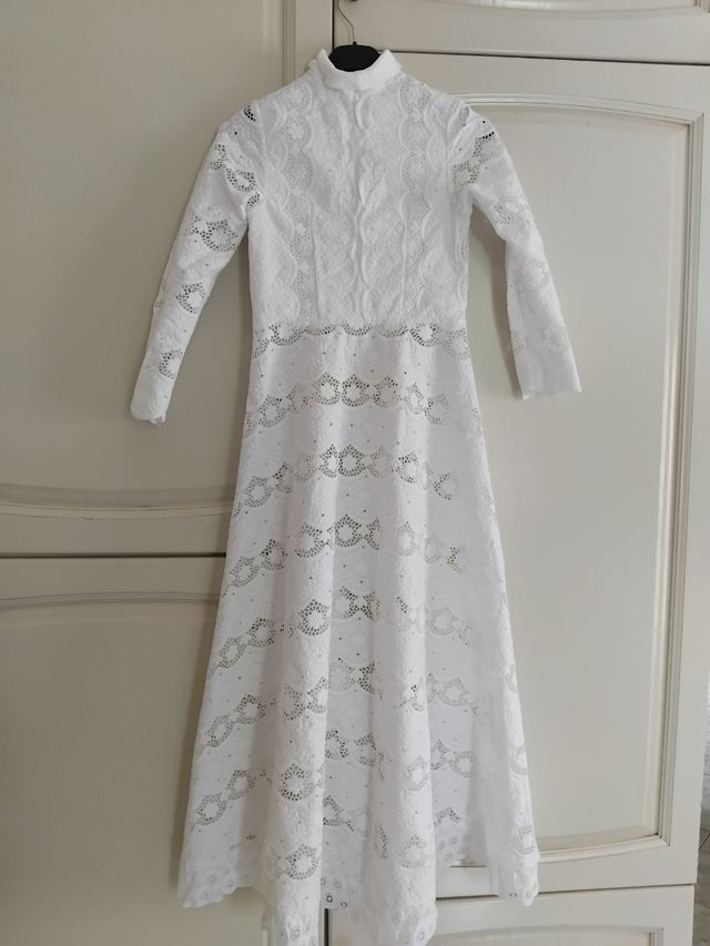 Abito pizzo sangallo bianca