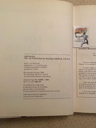 Álbum Juegos Olímpicos Nestlé