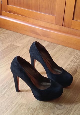 Tacones ante negros -talla 37