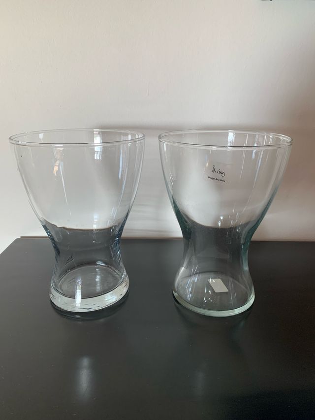 Jarrones cristal - 2 unidades