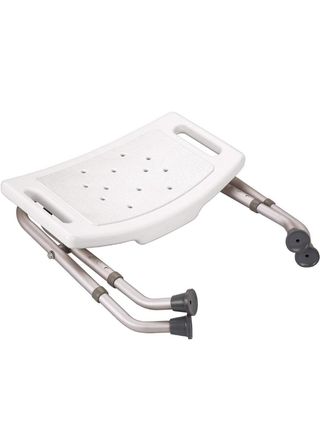 Silla Ducha Plegable Blanco-Aluminio Ajustable.