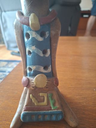 Flauta azteca de cerámica de 27cm de altura
