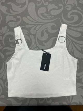 Top blanco Weekday - crop